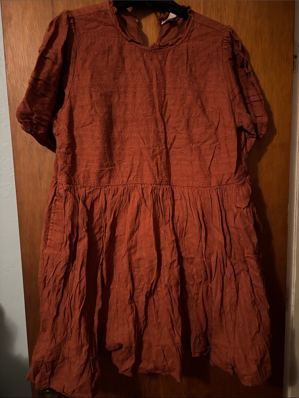 Universal Thread Burnt Orange Linen-Blend Blouse - XXL